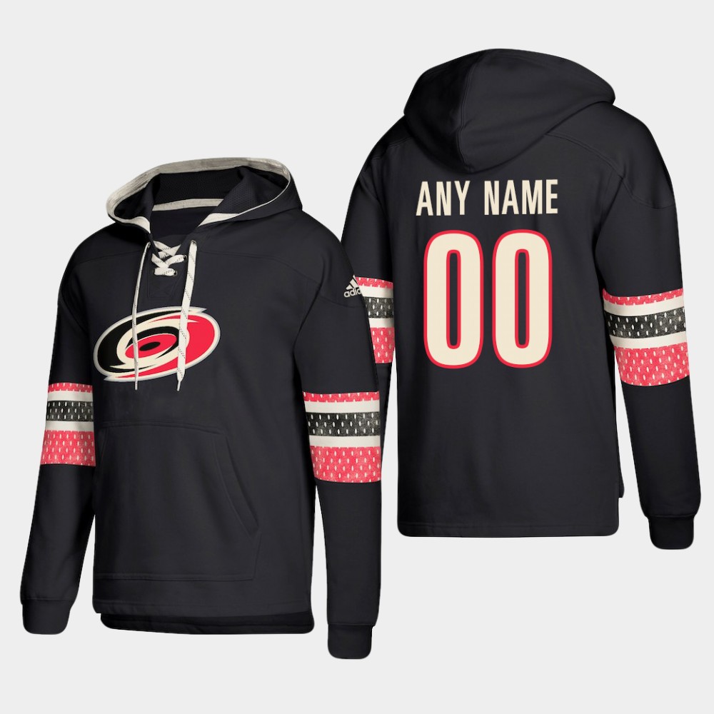 Men NHL Carolina Hurricanes Custom Pullover Hoodie Black jerseys->customized nhl jersey->Custom Jersey